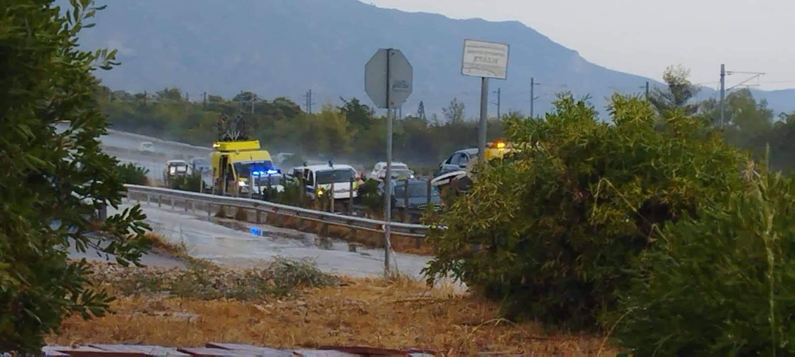 Τροχαίο ατύχημα στην Εθνική οδό Αθηνών Κορίνθου