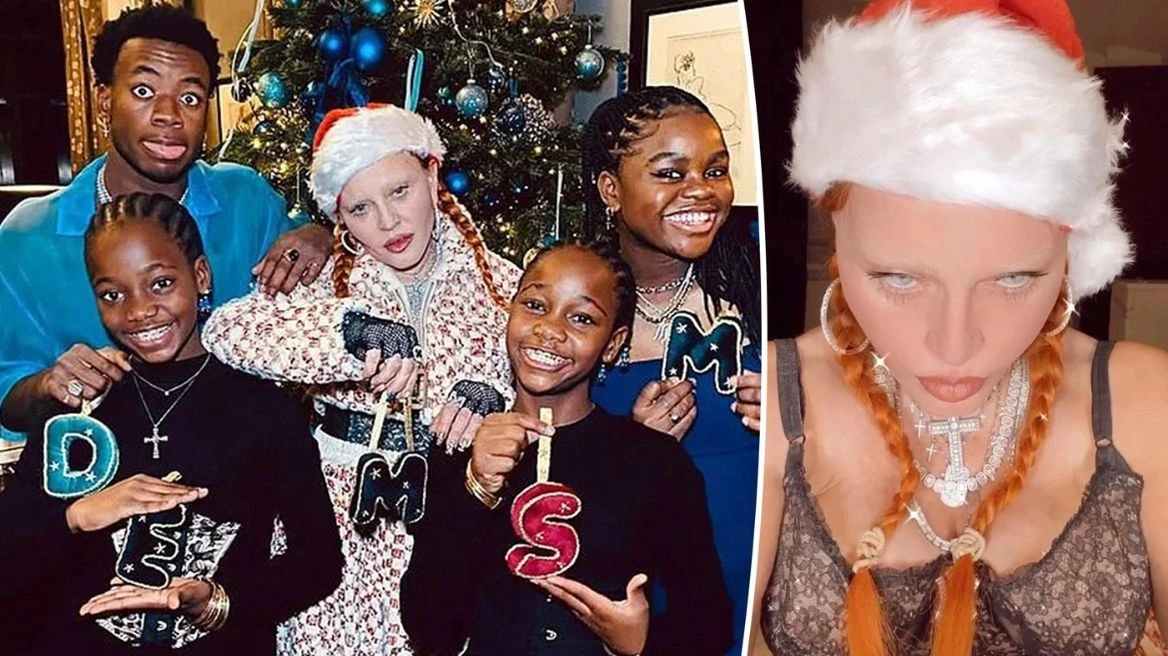 Μαντόνα:Η χριστουγεννιάτικη οικογενειακή φωτογραφία και η πόζα με το σουτιέν